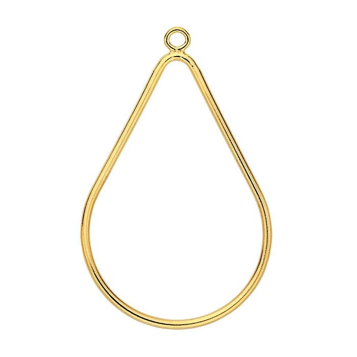 14/20 Yellow Gold-Filled Teardrop Component with Closed Ring
