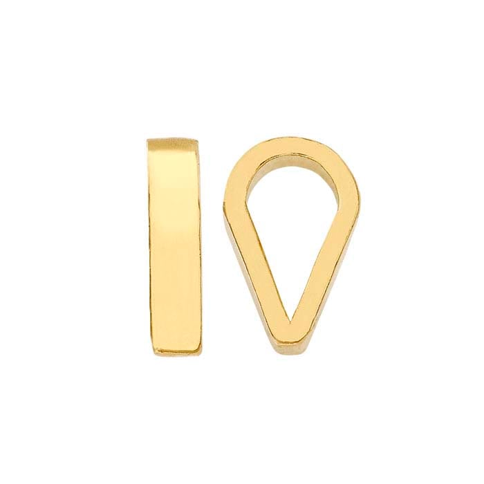 Glatte Bügelöse aus 14 Karat Gelbgold