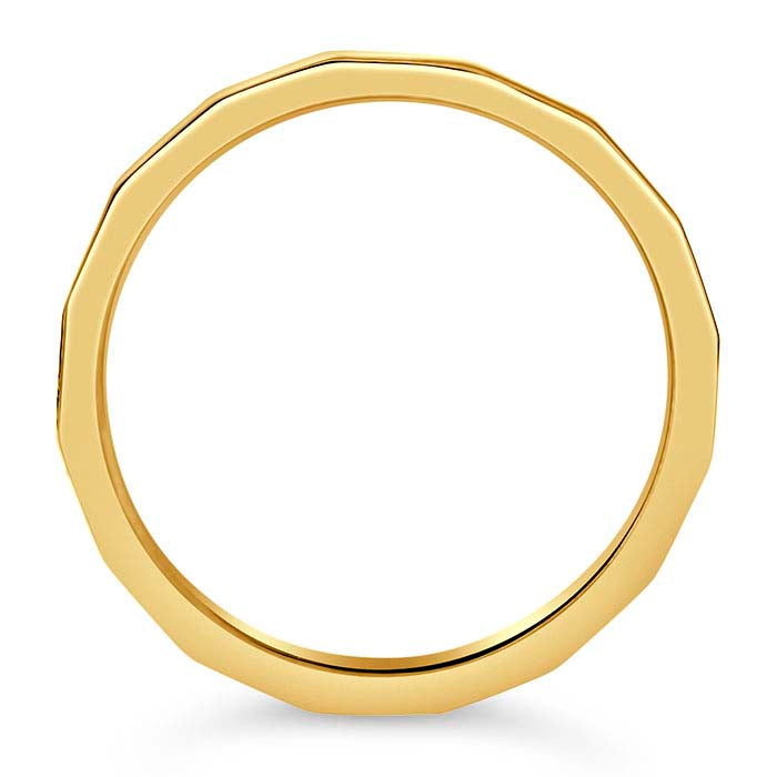 14/20 옐로우 골드 필드 다면 스택형 반지