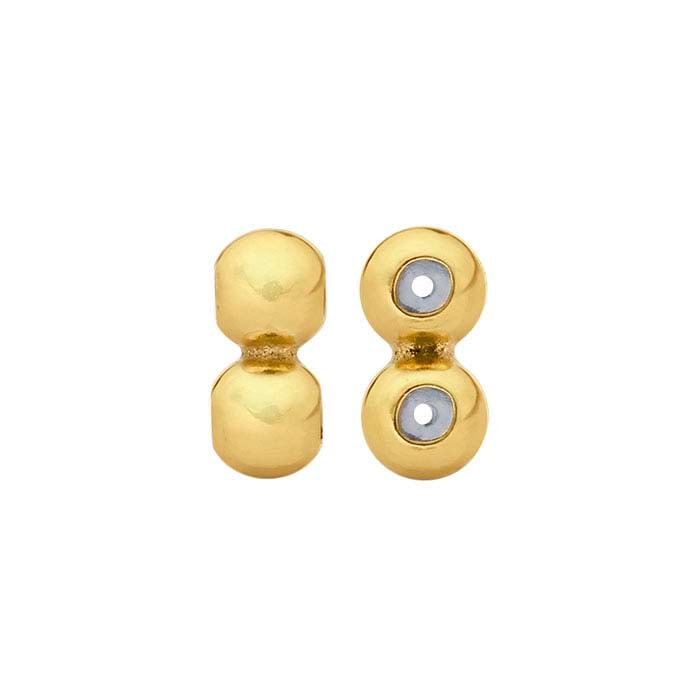 14/20 Yellow Gold-Filled Double-Bead with Silicone Inserts