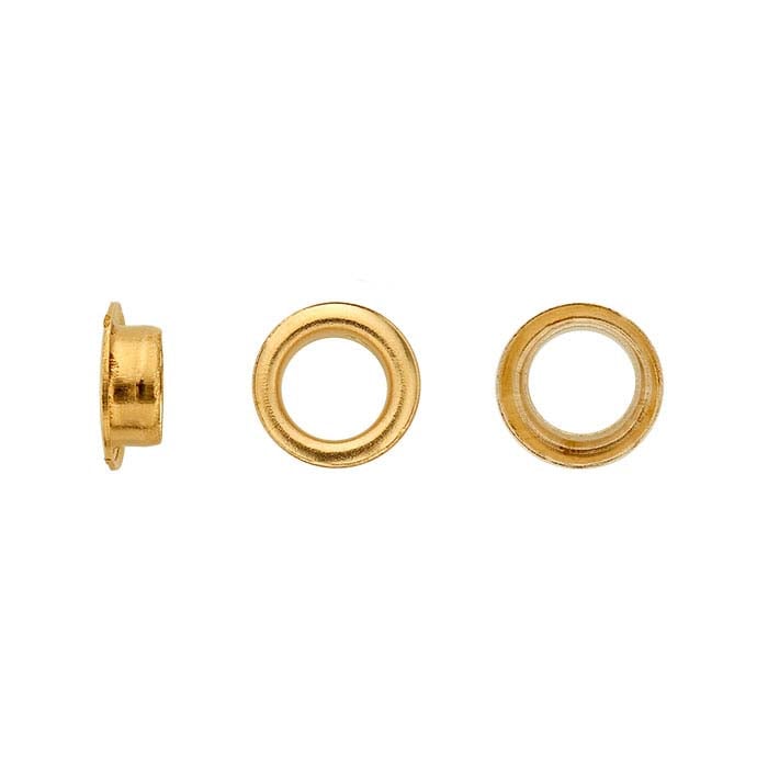 14/20 पीले-सोने से भरा 4.2 मिमी मोती ग्रोमेट