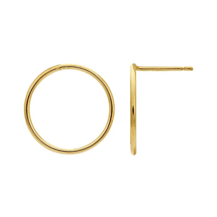 14/20 Yellow Gold-Filled Open Circle Post Earring
