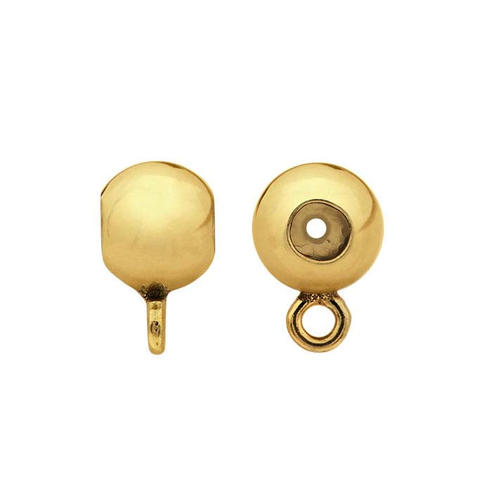 14/20 Yellow Gold-Filled Round "Smart" Beads with Silicone Insert & Ring