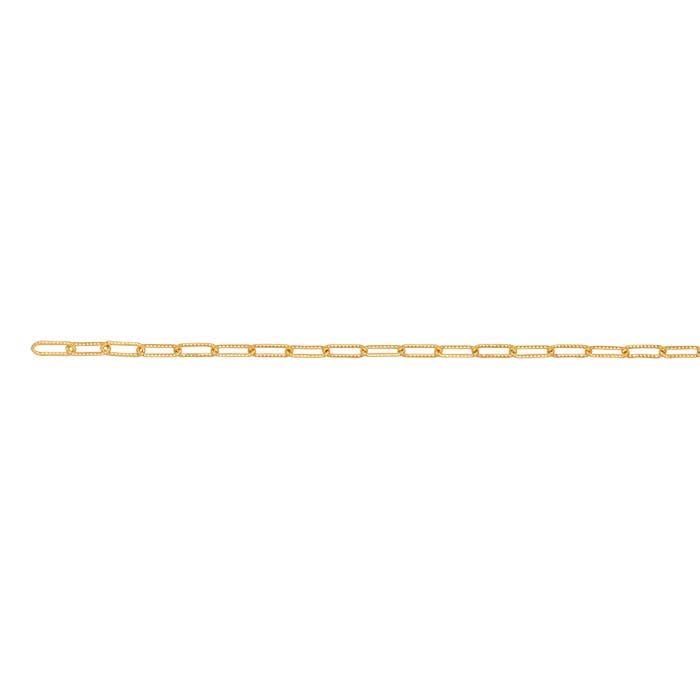 14/20 Yellow Gold-Filled Patterned Cable Chain