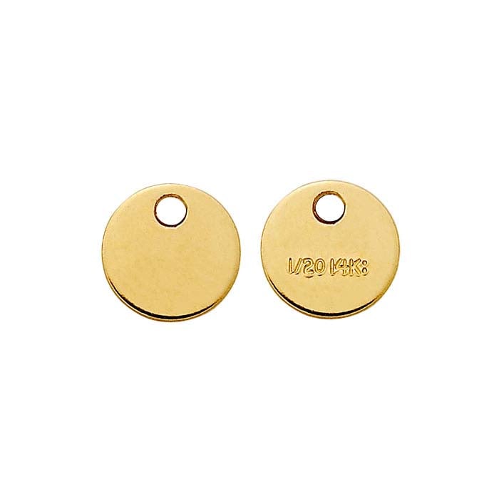 14/20 옐로우 골드 필드 3.5mm 라운드 "14/20 14K" 태그, 26 게이지