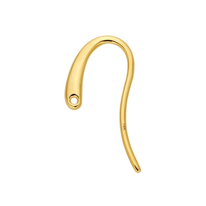 Spłaszczony drut do ucha z otworem