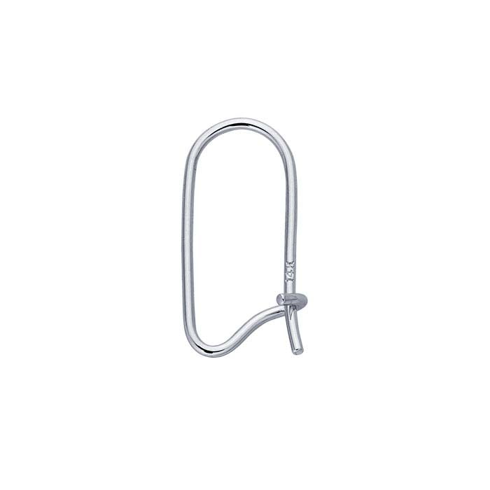 14K White Gold Kidney Ear Wire