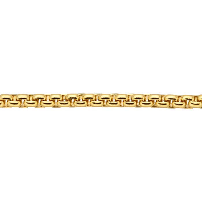 14/20 Yellow Gold-Filled Round Box Chain, Adjustable