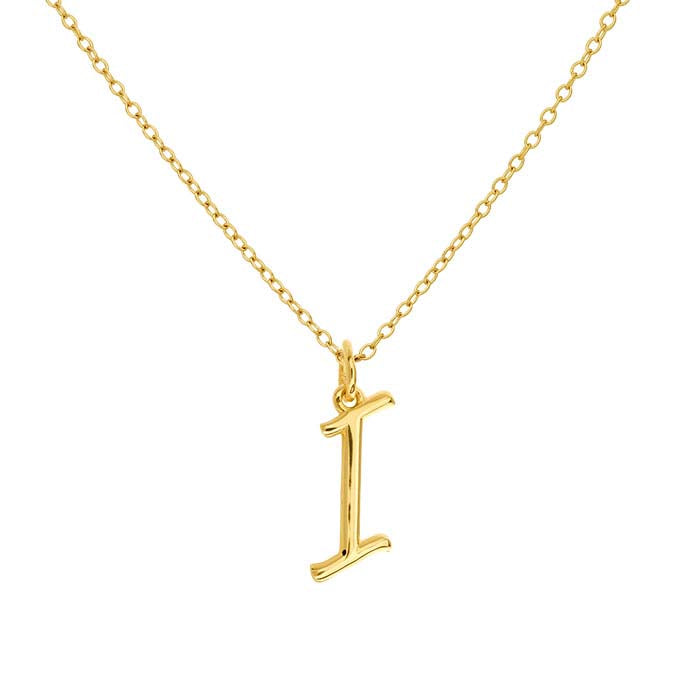 14 Karat Gelbgold-Alphabet-Anhänger, I