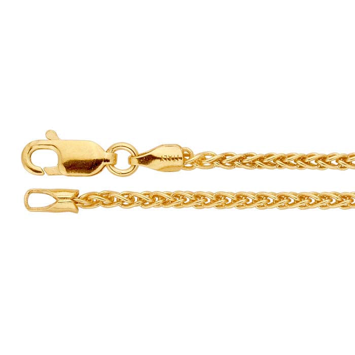 14/20 黄铜镀金 1.85毫米圆形小麦链