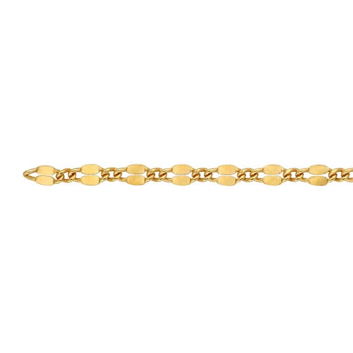 14/20 Yellow Gold-Filled Dapped Long & Short Chain