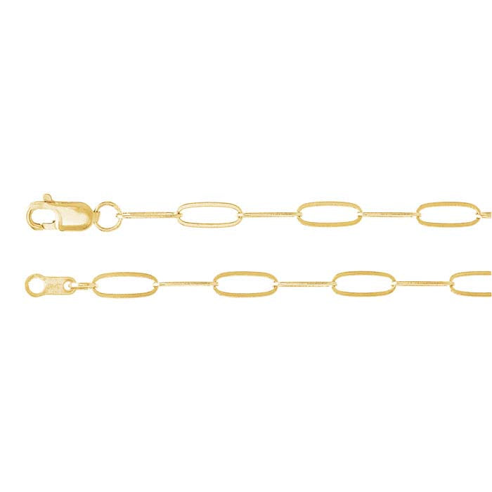 14K Yellow Gold Oval Cable Chain