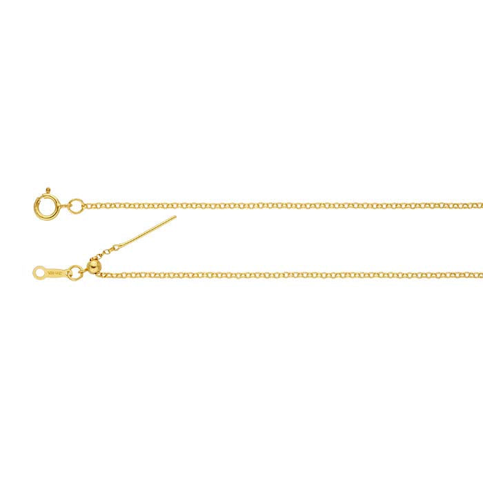 14/20 Yellow Gold-Filled Add-A-Bead Rolo Chain Necklaces, Adjustable