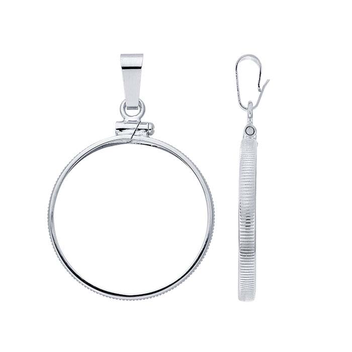 Sterling Silver Coin-Edged Coin Pendant Mounting