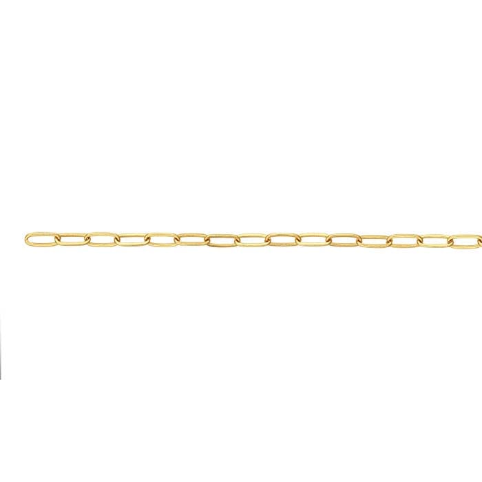 14K Yellow Gold Flat Oval Cable Chain