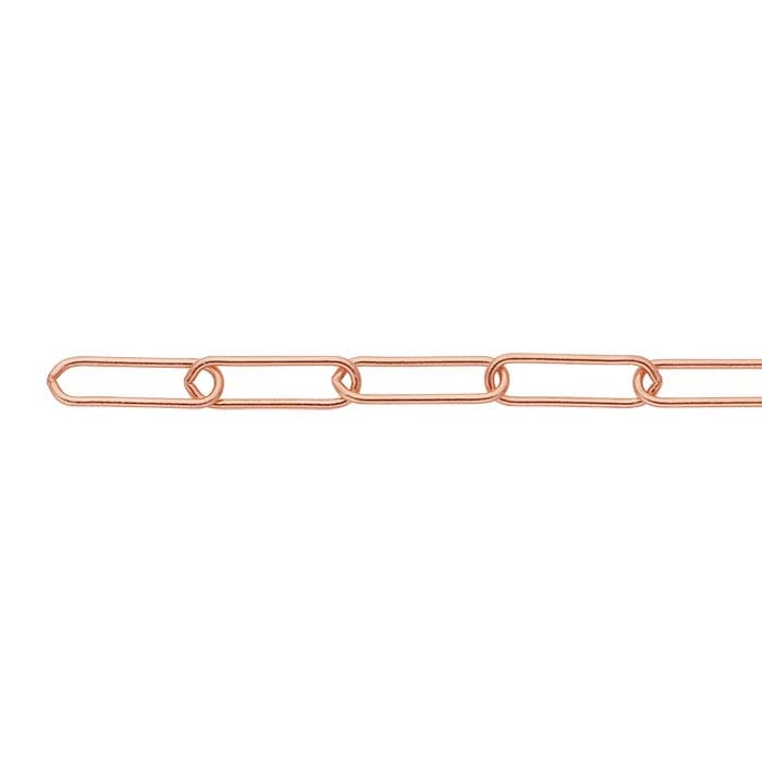 14K Rose Gold Oval Cable Chain