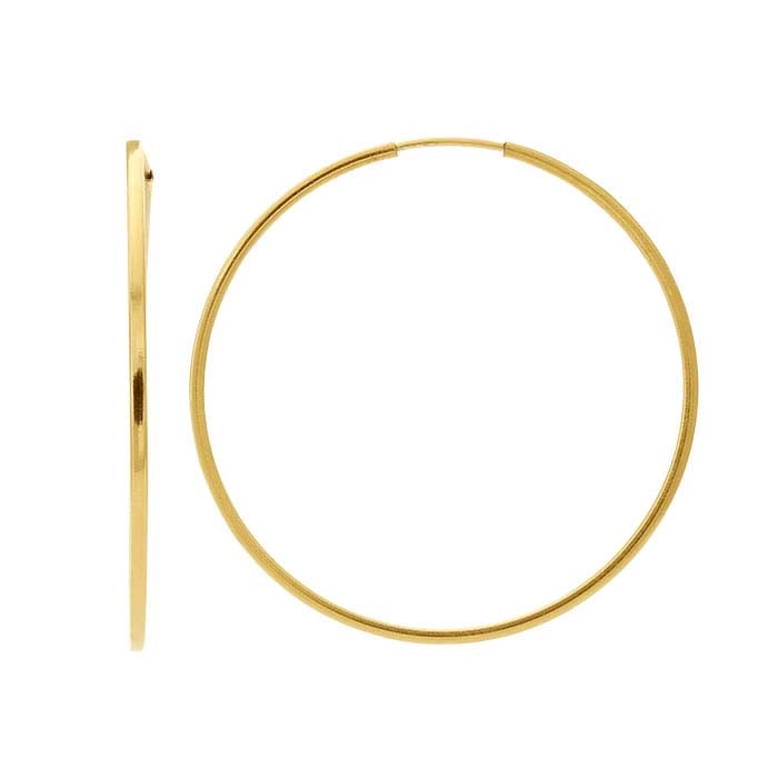 14/20 Yellow Gold-Filled Square Tubing Endless Hoop Earring
