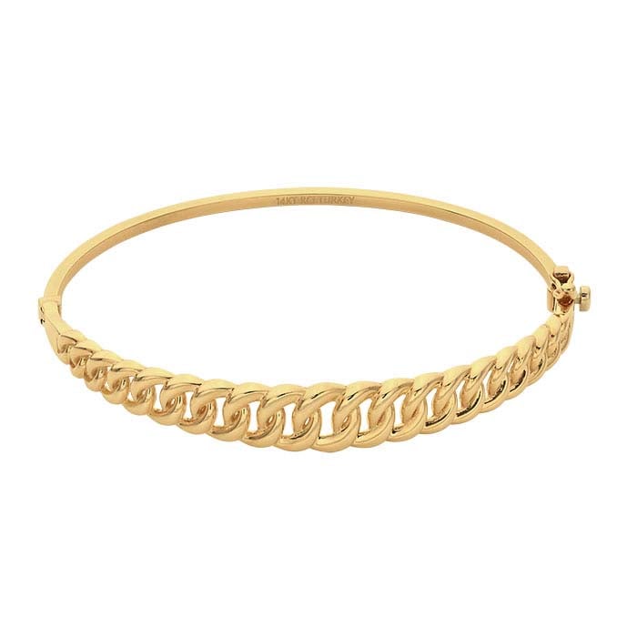 14K Yellow Gold Curb Chain Bracelet