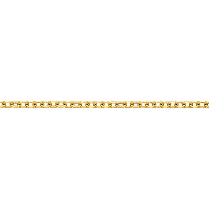 10K Yellow Gold Diamond-Cut Cable Chain