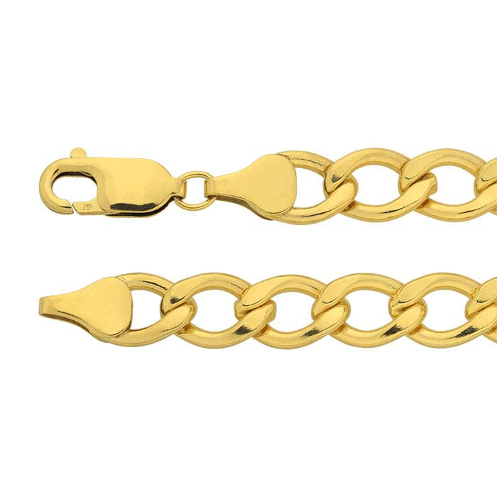 Bracciale a catena curb in oro giallo 14/20 gold-filled