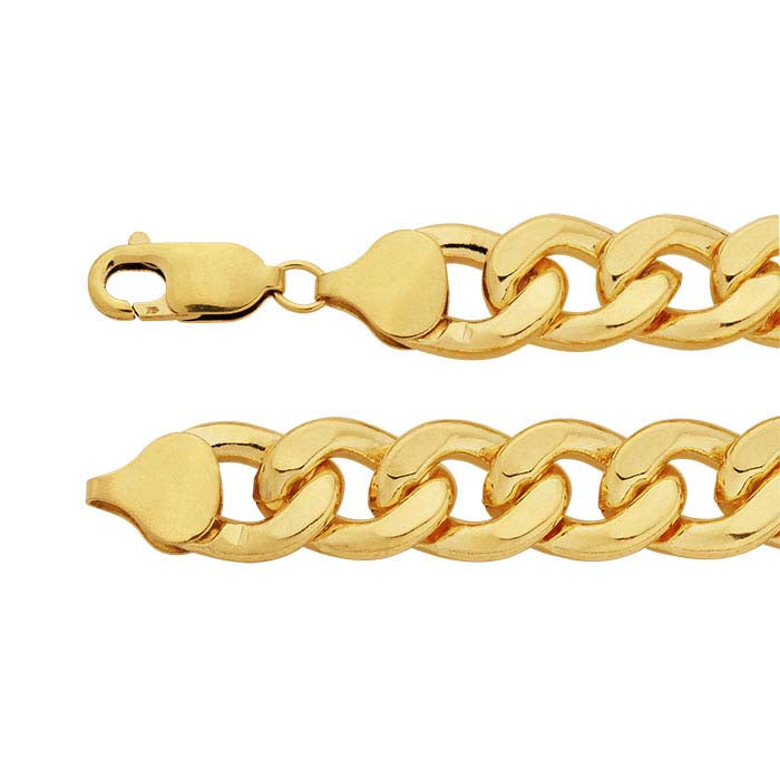 14/20 Yellow Gold-Filled Curb Chain Bracelet