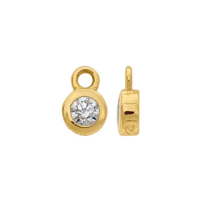 Ciondolo in Oro Giallo 14K con Diamanti