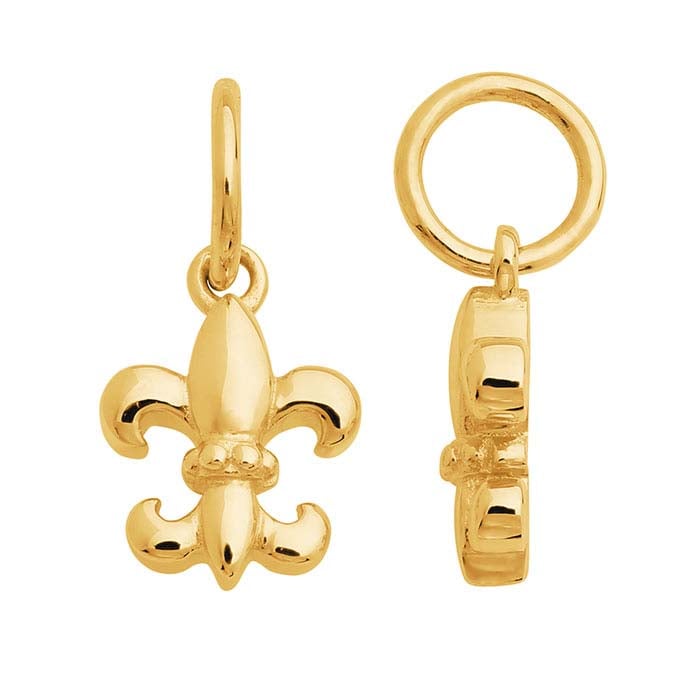 Fleur-de-Lis-Anhänger aus 14 Karat Gelbgold