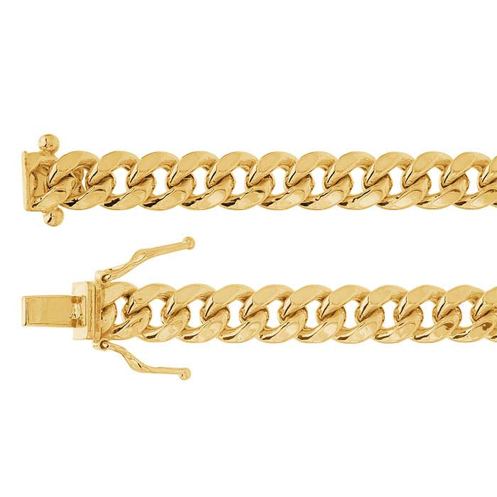 10K Yellow Gold Hollow Miami Cuban Chain