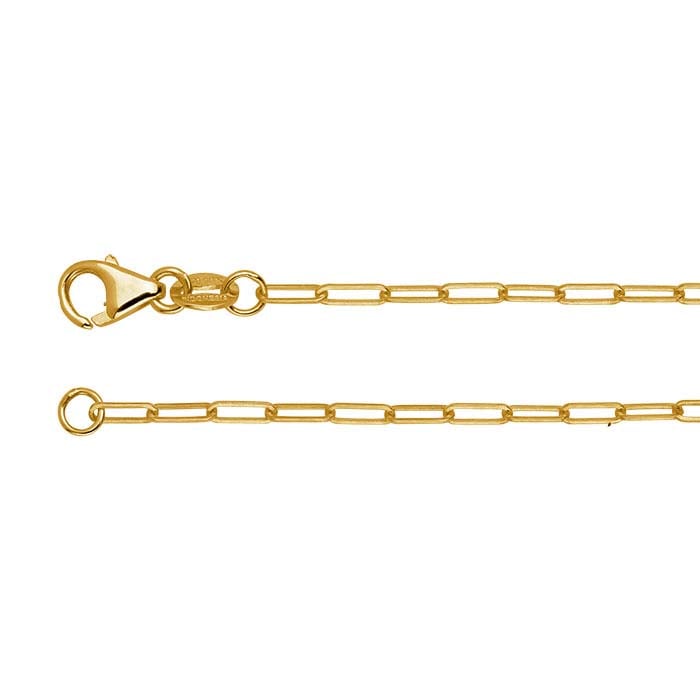 18K Yellow Gold Oval Cable Chain