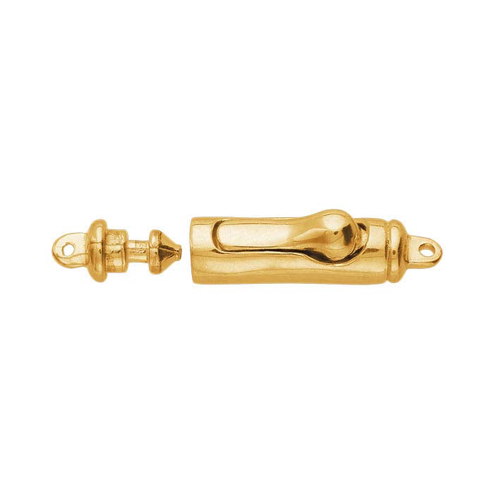14K Yellow Gold 16.3 x 3.5mm Push-Release Clasp