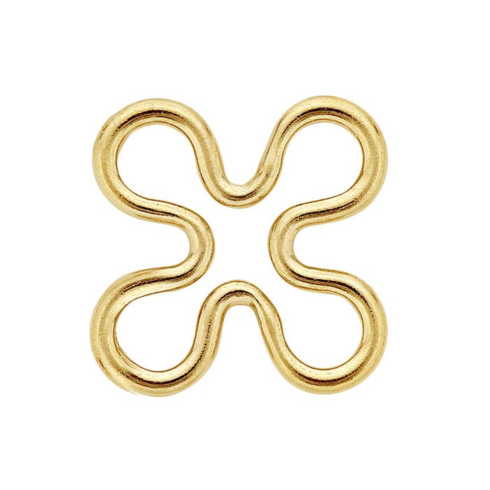 14/20 Geltono Aukso Užpildytas Atviras Gėlės Elementas