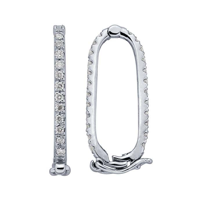 14K White Gold Diamond-Set Necklace Enhancer