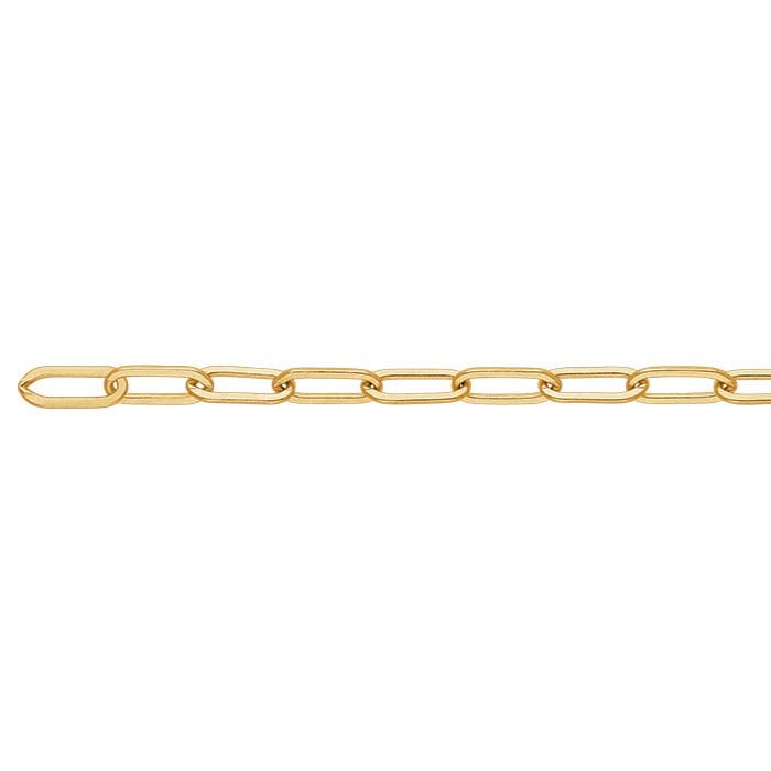 14/20 Yellow Gold-Filled Flat Drawn Oval Cable Chain
