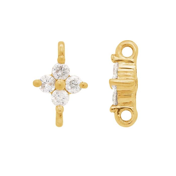 14K Yellow Gold Diamond-Set Component