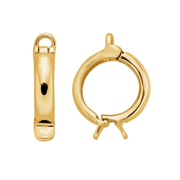 14K Yellow Gold Round Necklace Enhancer with Closed Ring