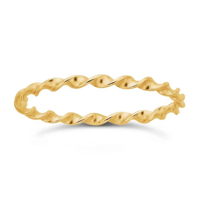 14/20 Yellow Gold-Filled Twist Stackable Ring