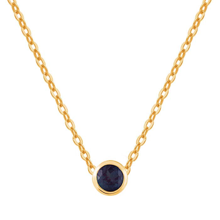 14K イエローゴールド 3mm ラボグロウン アレキサンドライト セット チャーム