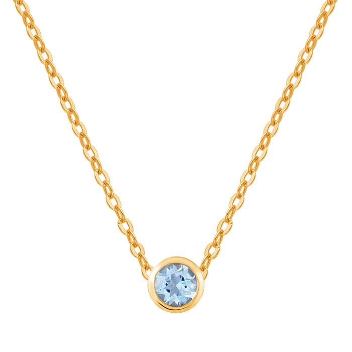 14K guldbelagt vedhæng med blå topas