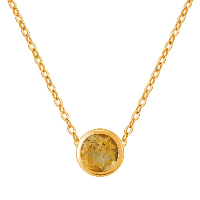 Charm in oro giallo 14K con citrino da 4mm