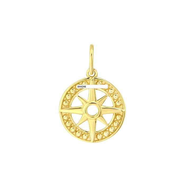 14K Yellow Gold Open North Star Charm