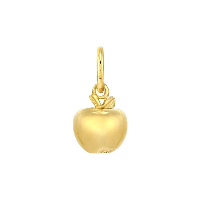 14K Yellow Gold Apple Charm