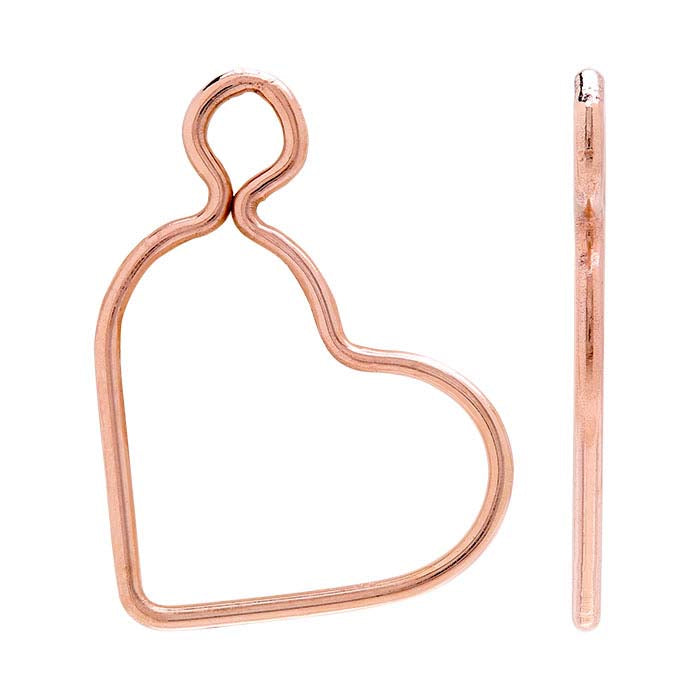 14/20 Rose Gold-Filled Open Heart Component