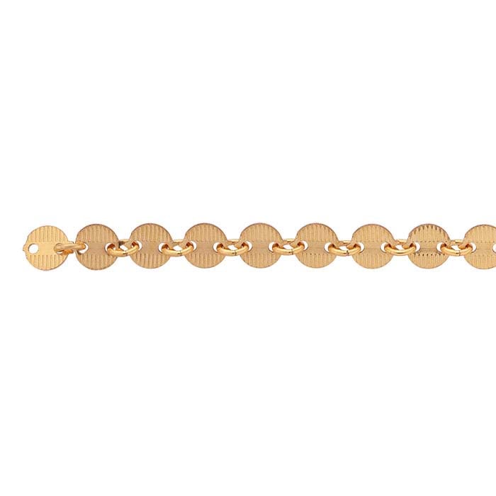 14/20 Yellow Gold-Filled Pattern Circle Link Chain
