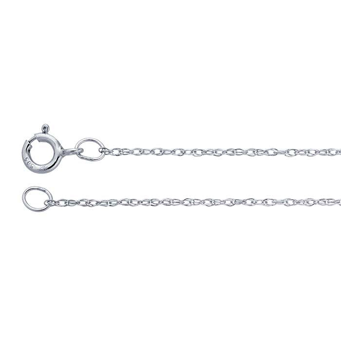 Halskette mit offenem Herz aus 14 Karat Weißgold