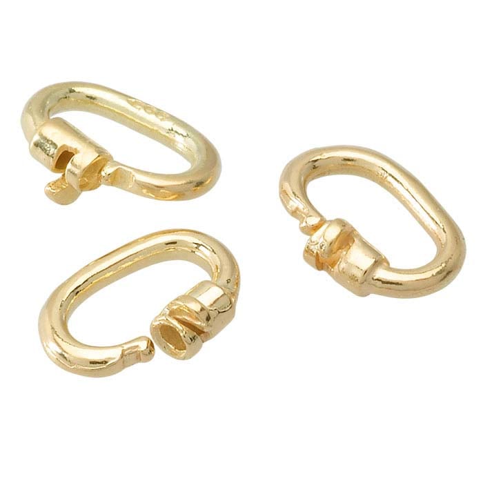 14K黄色黄金6.2 x 4.6毫米内径链锁跳环