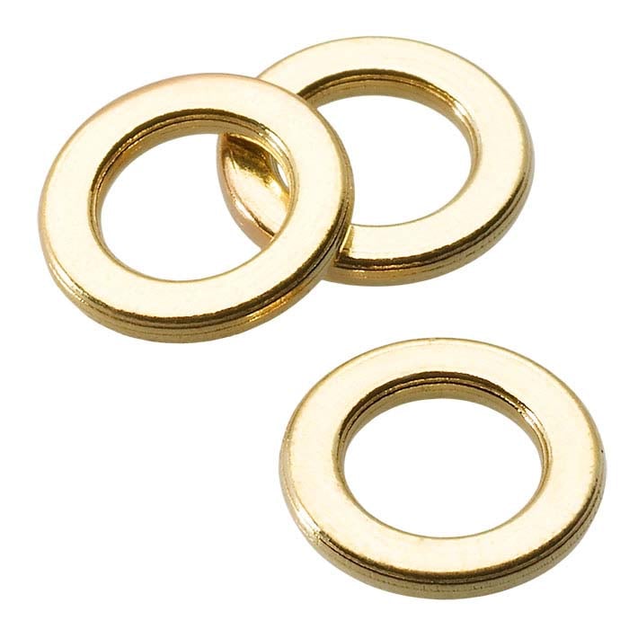 18K Yellow Gold Flat Round Closed Ring