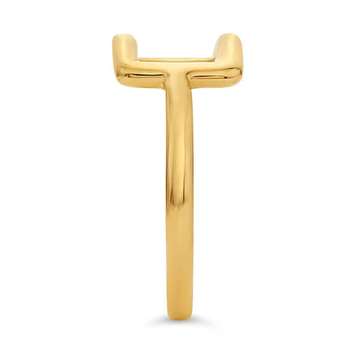 14K Keltakultainen Avoin Suorakulmainen Sormus