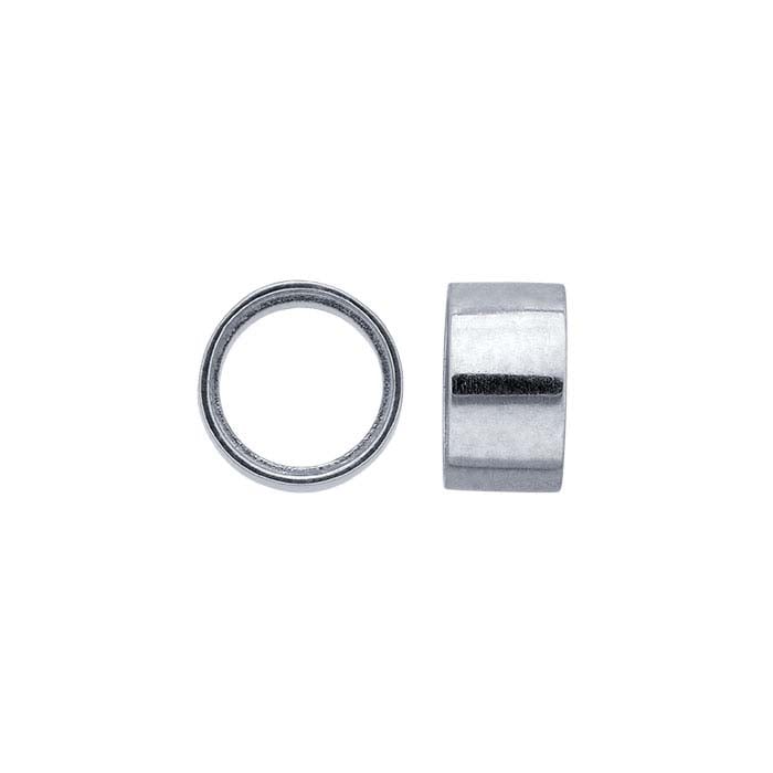 14K White Gold Round Tube Bezel Setting