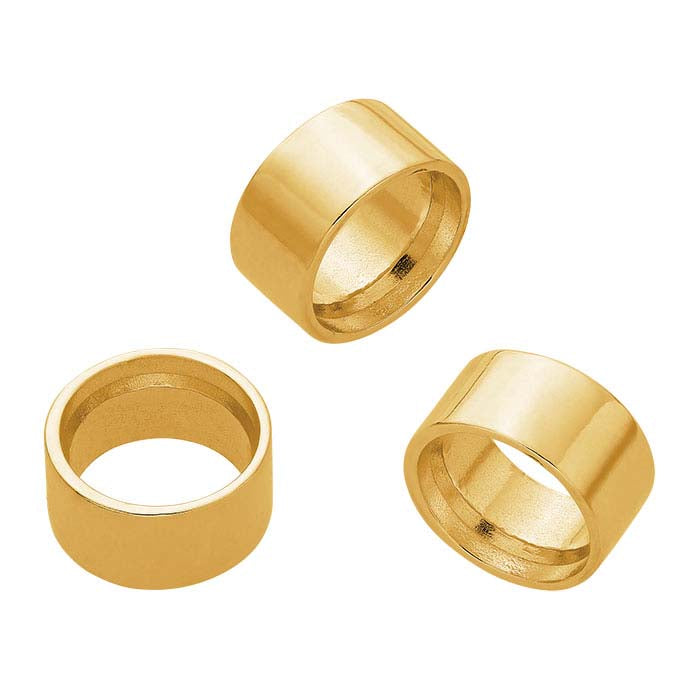 14K Yellow Gold Round Tube Bezel Setting