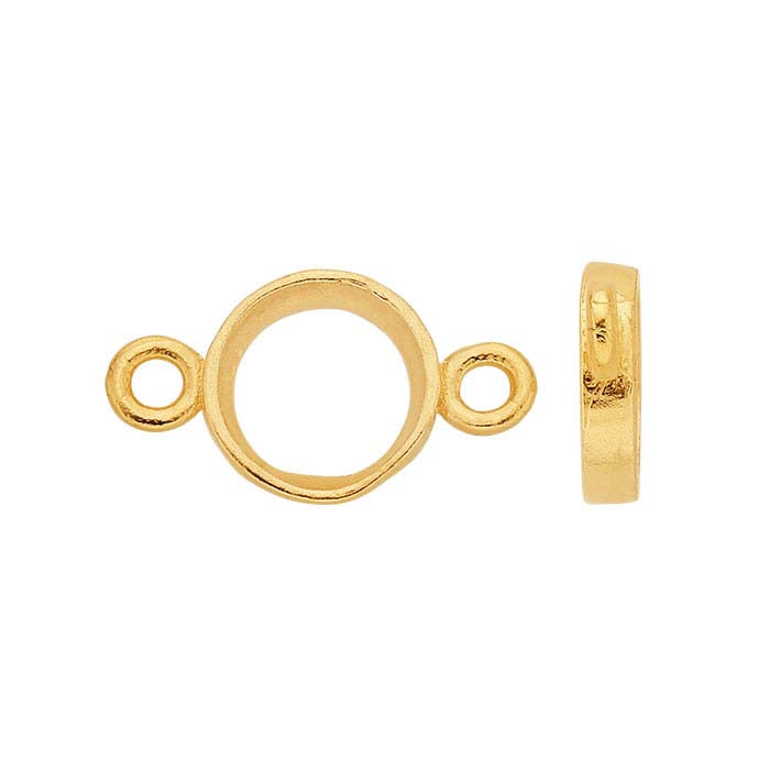 تركيب مكون إطار دائري من الذهب الأصفر عيار 14 قيراط